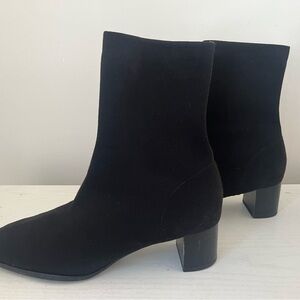 Via Spiga Black Knit Booties